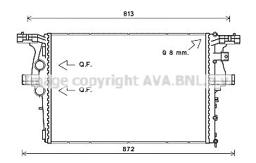 AVA QUALITY COOLING iv2126 -  Радиатор, охлаждение двигателя